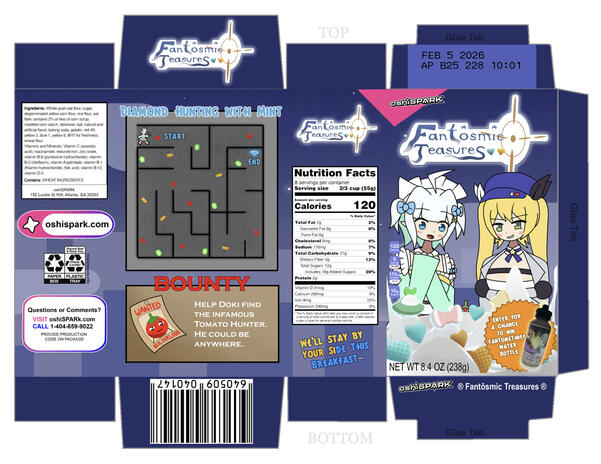 Fantôsmic Treasures Cereal Box (Long School Project) - 11/20/24 - 3/11/25 (This won a Graphic Arts award) Fantôsmic Treasures Cereal Box (Long School Project) - 11/20/24 - 3/11/25 (This won a Graphic Arts award)